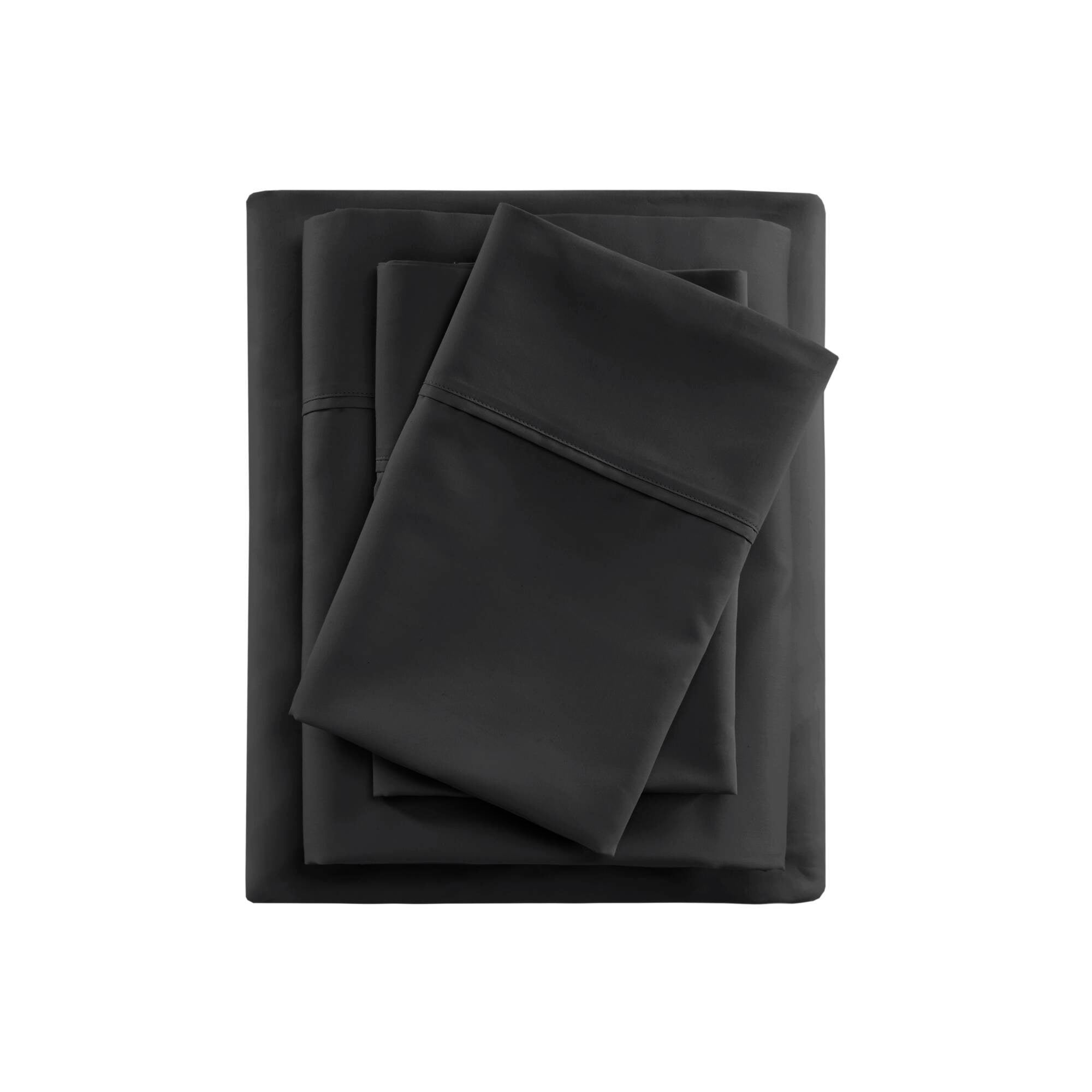 600 Thread Count - Cooling Cotton Blend 4 Piece Sheet Set - Black