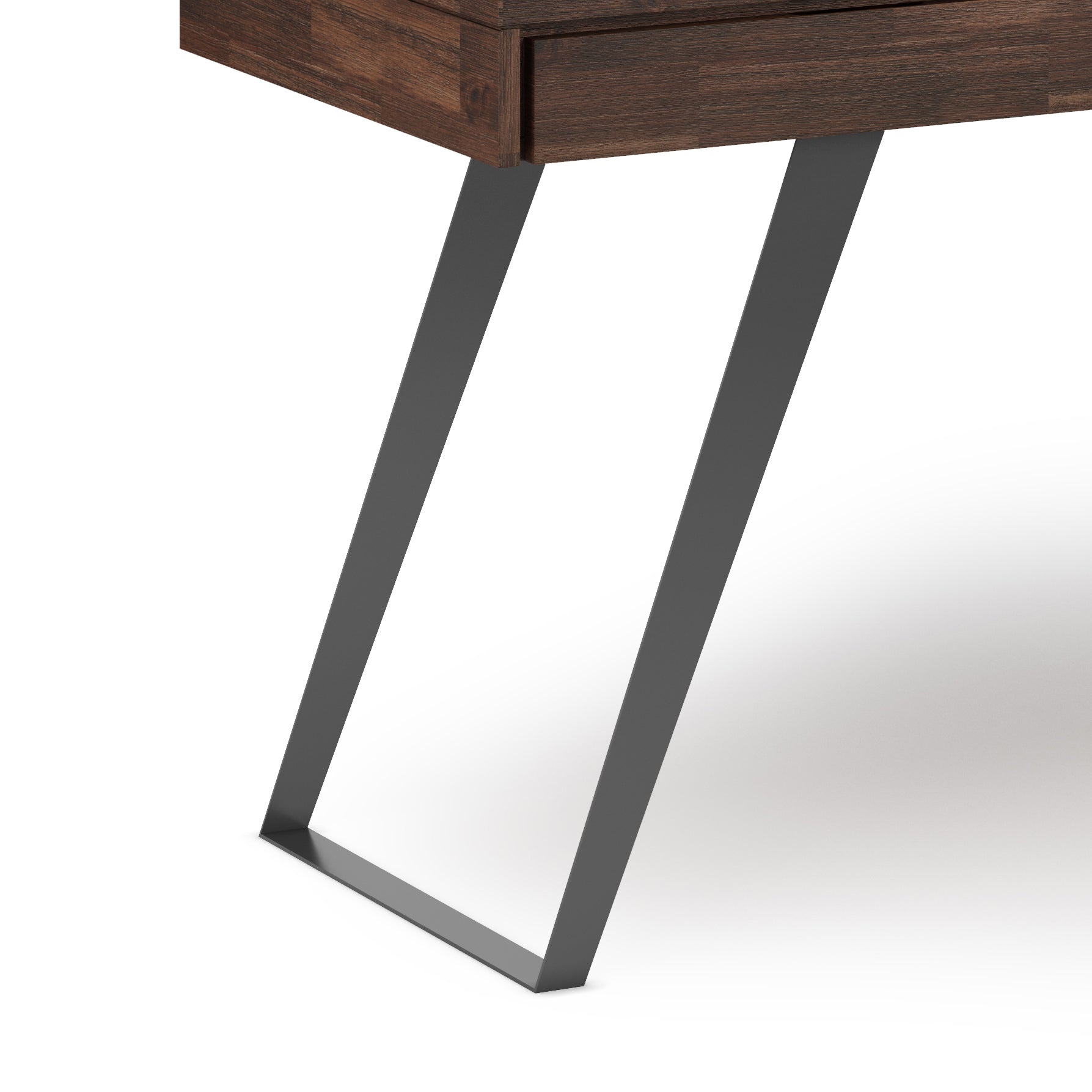 Lowry - Large Desk - Distressed Charcoal Brown