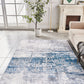 ZARA Collection Abstract Design Gray Turquoise Machine Washable Super Soft Area Rug