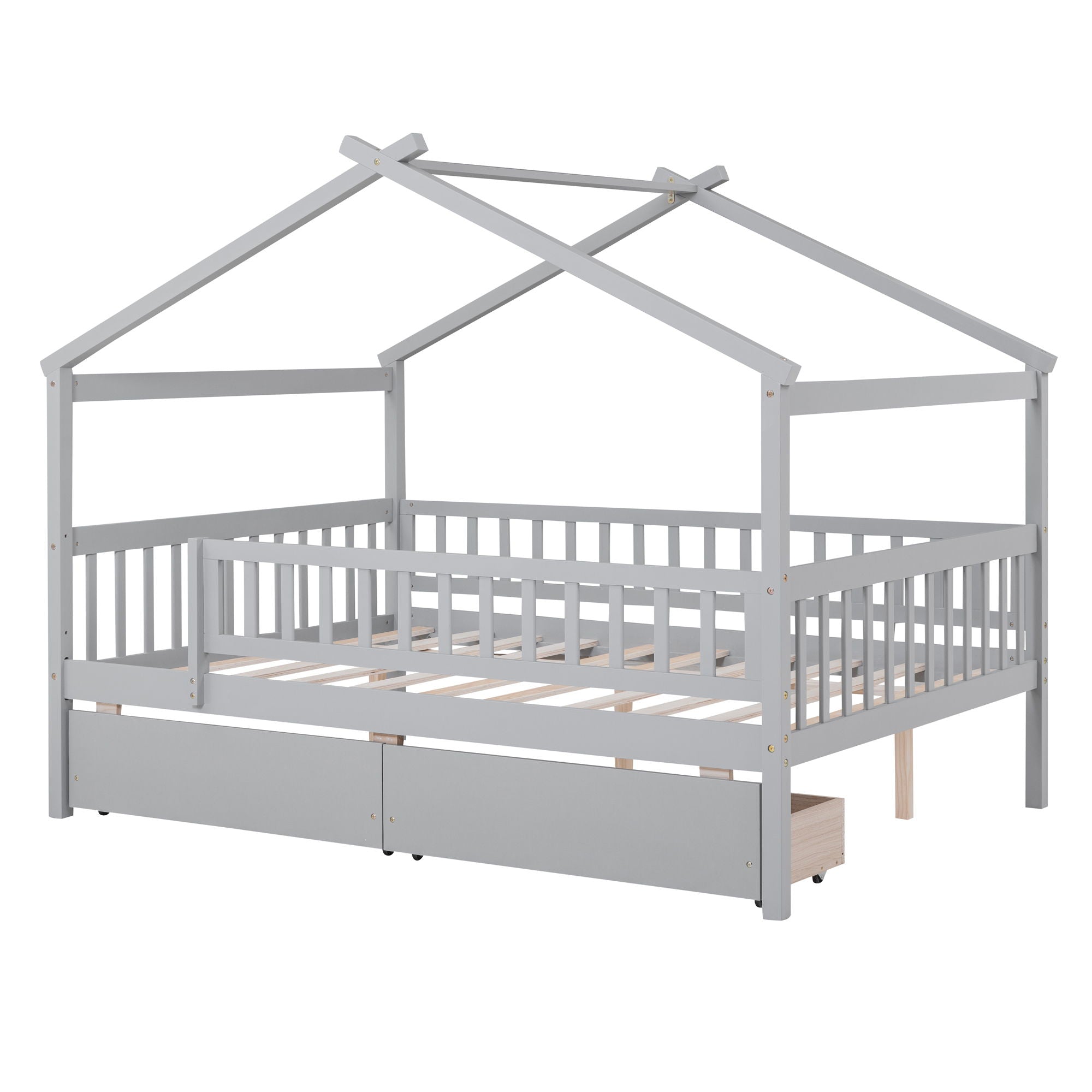 House Bed With 2 Drawers