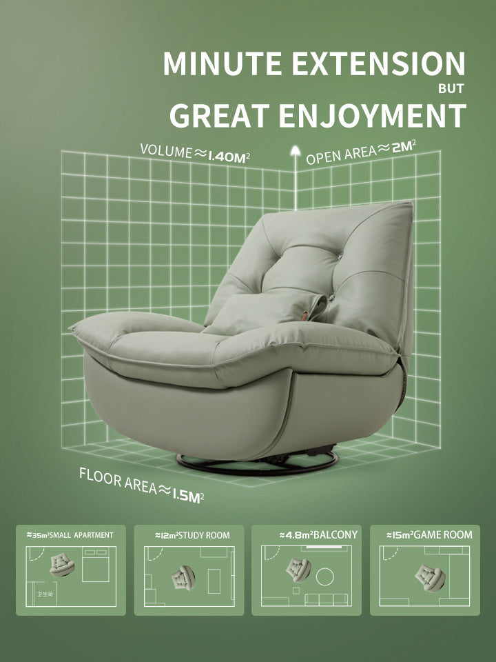 smart multifunction recliner chair electric grey  feather