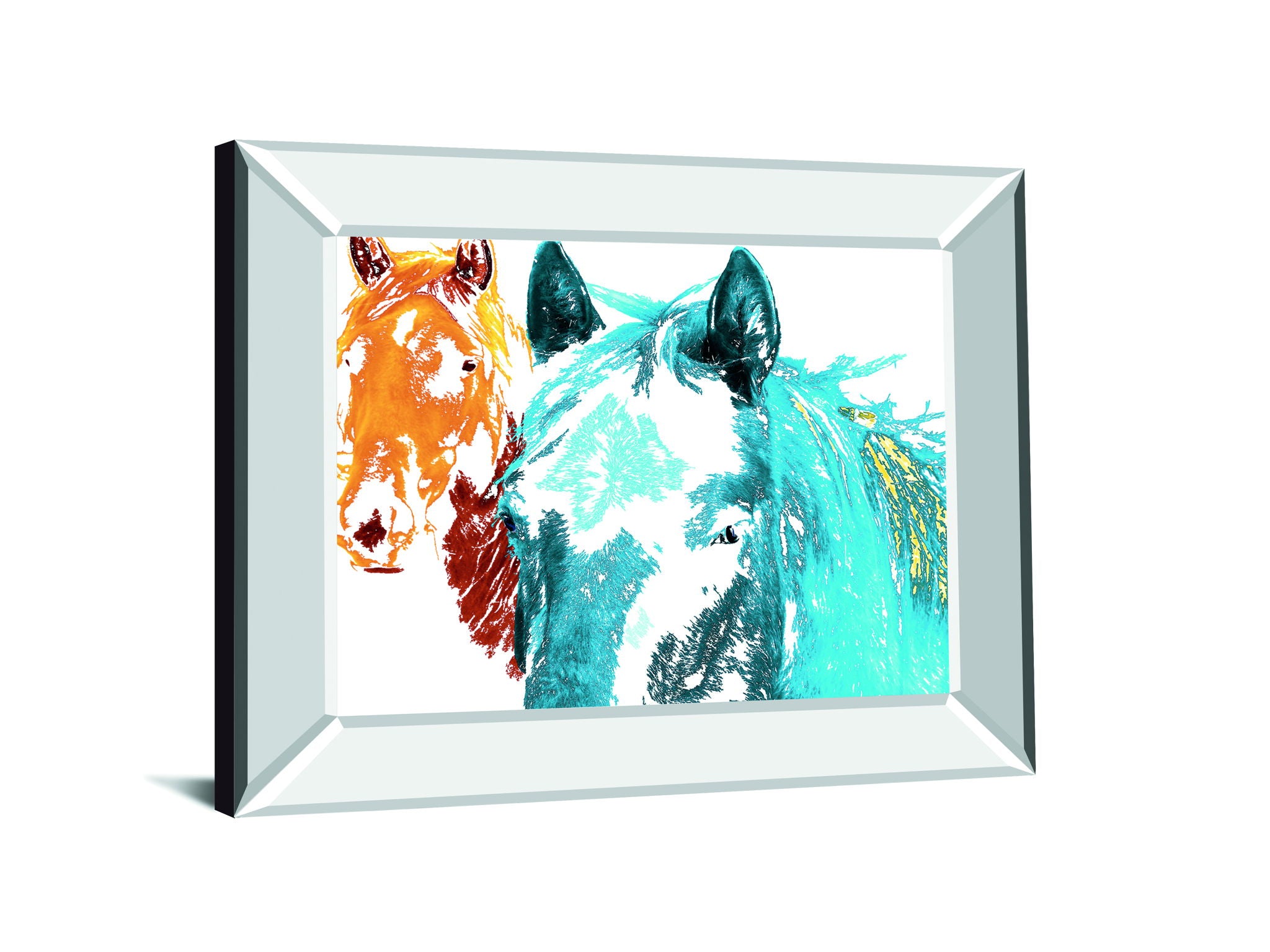 It's Cool To Be By Marvin Pelkey - Mirror Framed Print Wall Art - Light Blue
