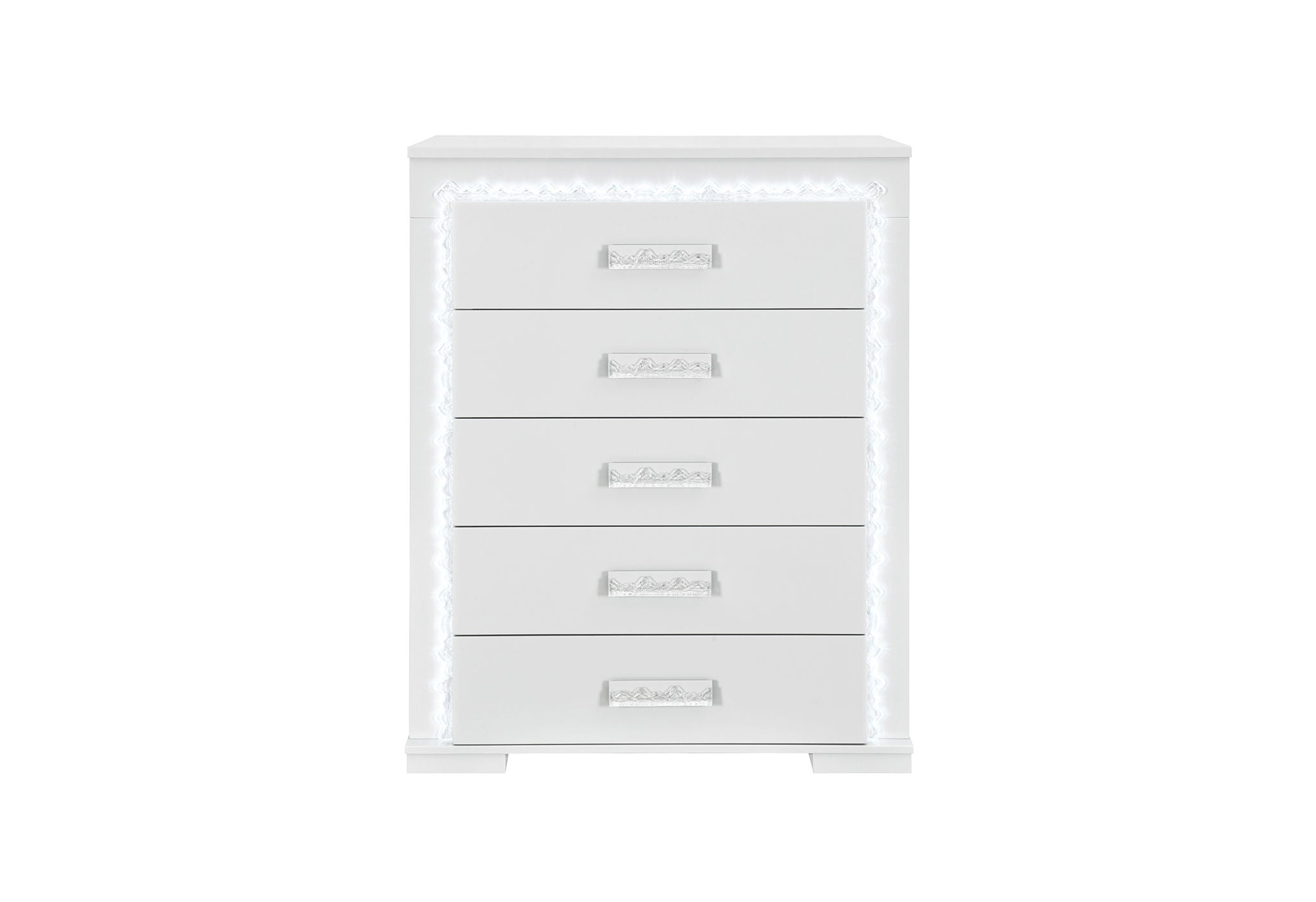 Naomi - 5 Piece Queen Bedroom Set - Silver