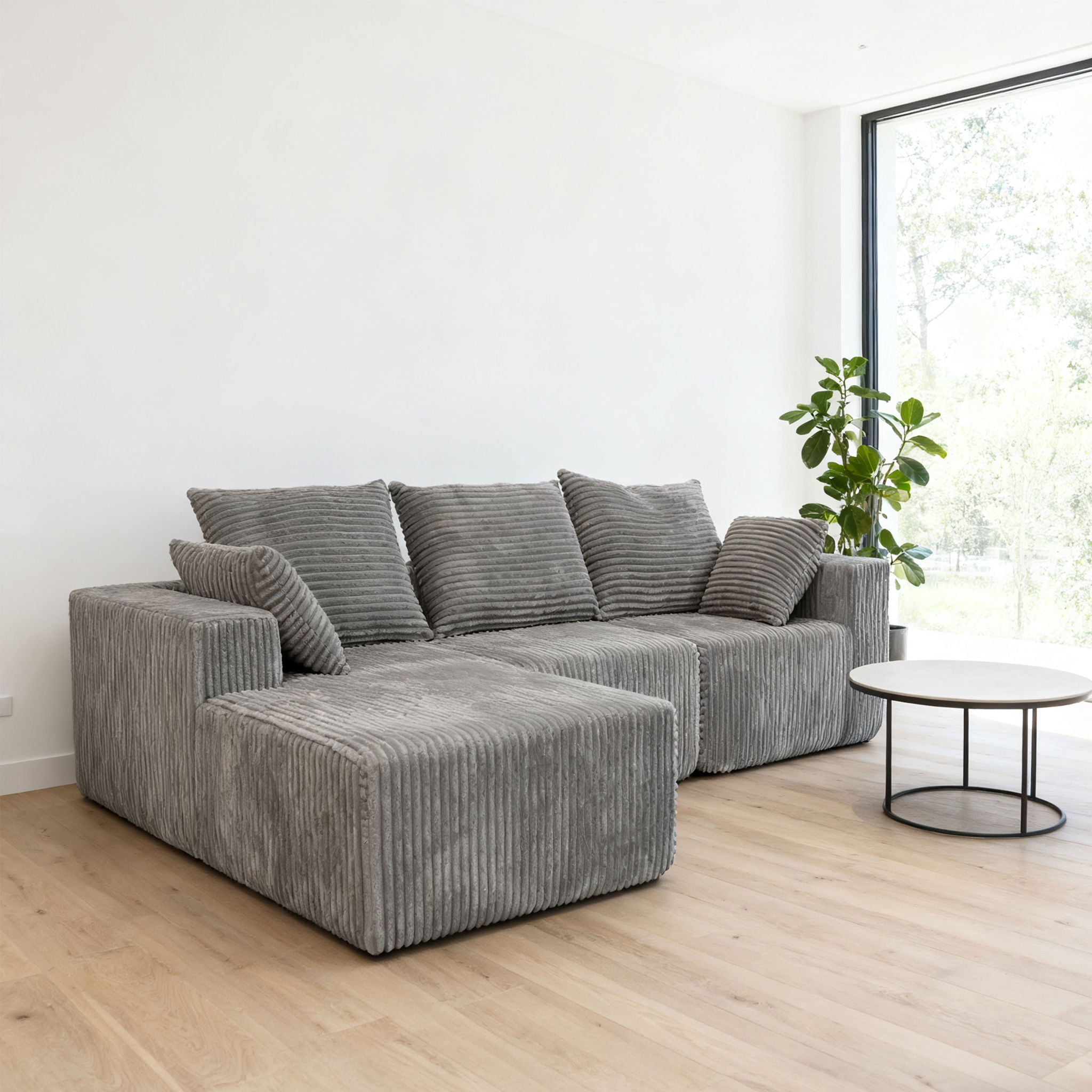 Corner Combination Sofa Sectional Couch With Soft Fabric