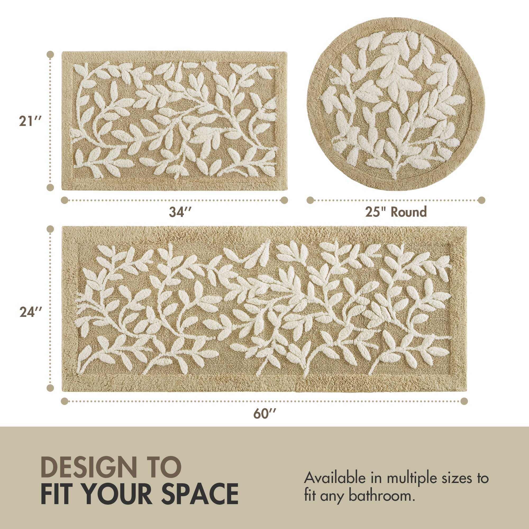Serene - Cotton Tufted Bath Rug - Natural