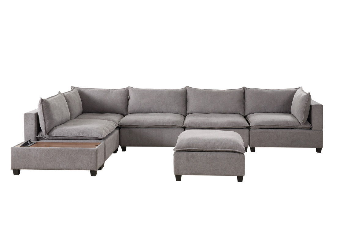 Madison - Modular Sectional Sofa Chaise With USB Storage Console Table