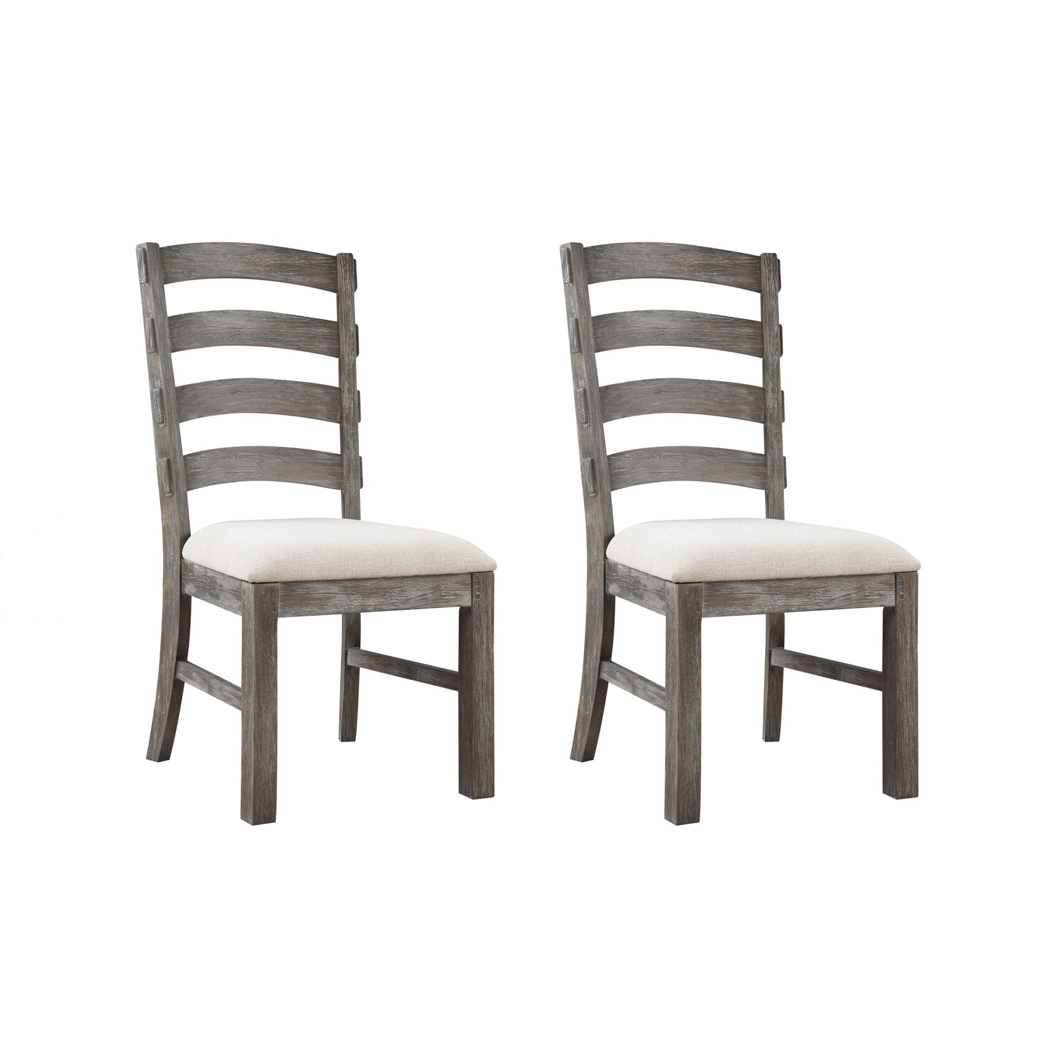 Upholstered Dining Chairs (Set of 2) - Brown - Wood