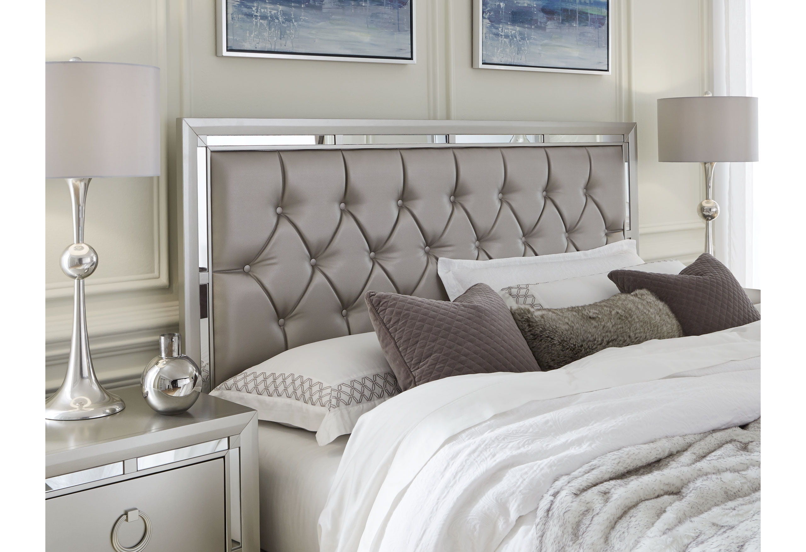 Riley - King Bed - Silver