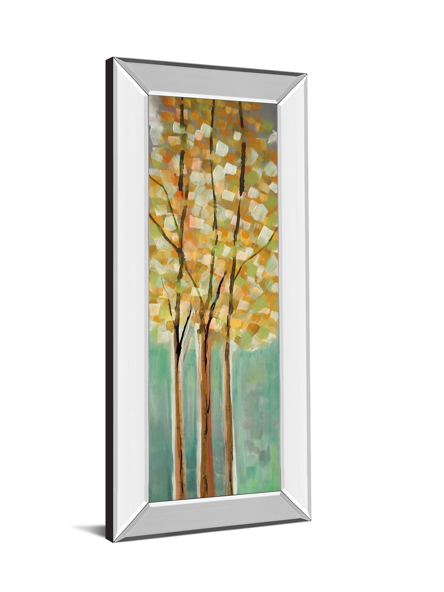 Shandalee Woods Il By Susan Jill - Mirror Framed Print Wall Art - Light Brown