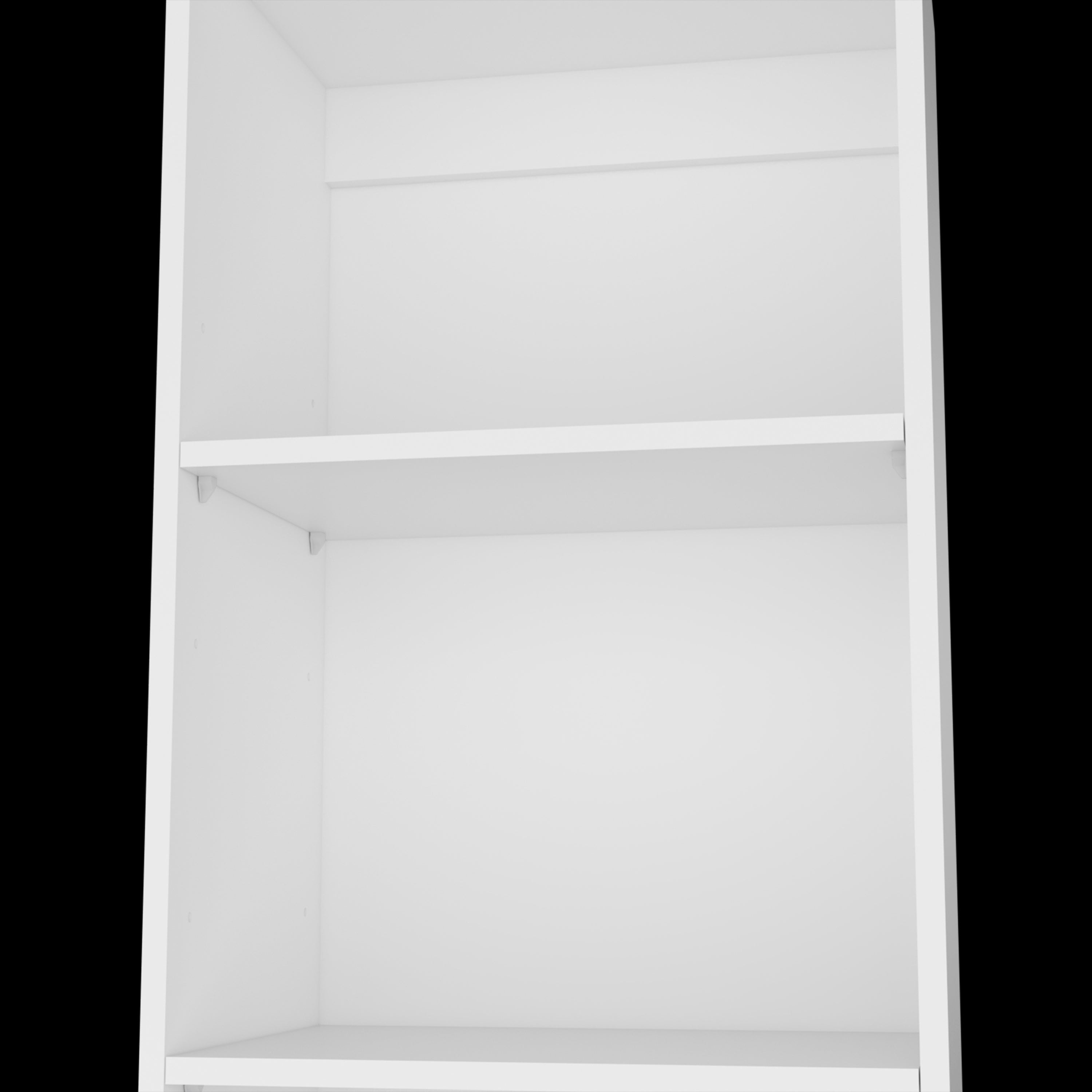 Zachary White 5-Shelf Slim Bookcase