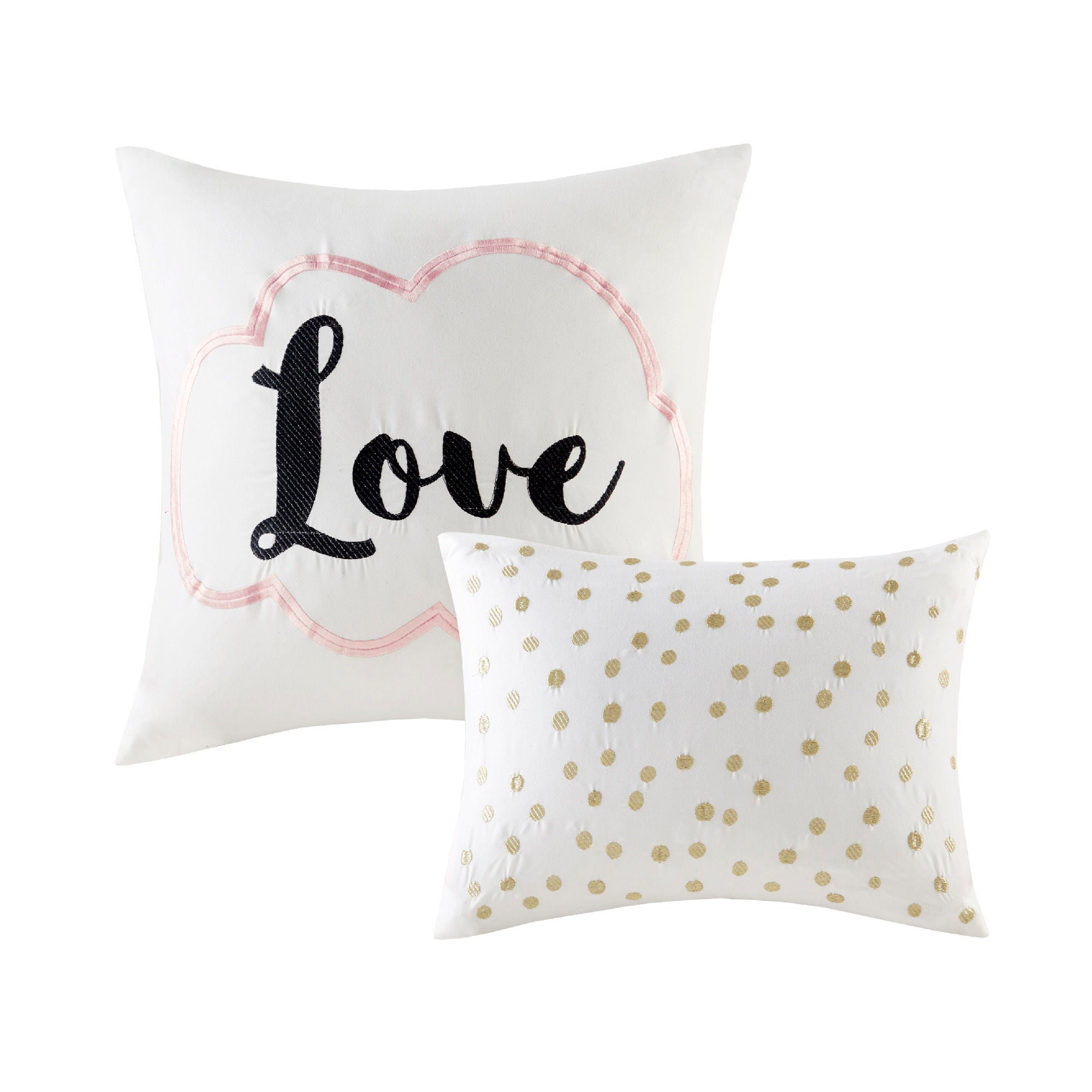 Raina - Brushed Microfiber Printed Comforter Set - Blush / Gold