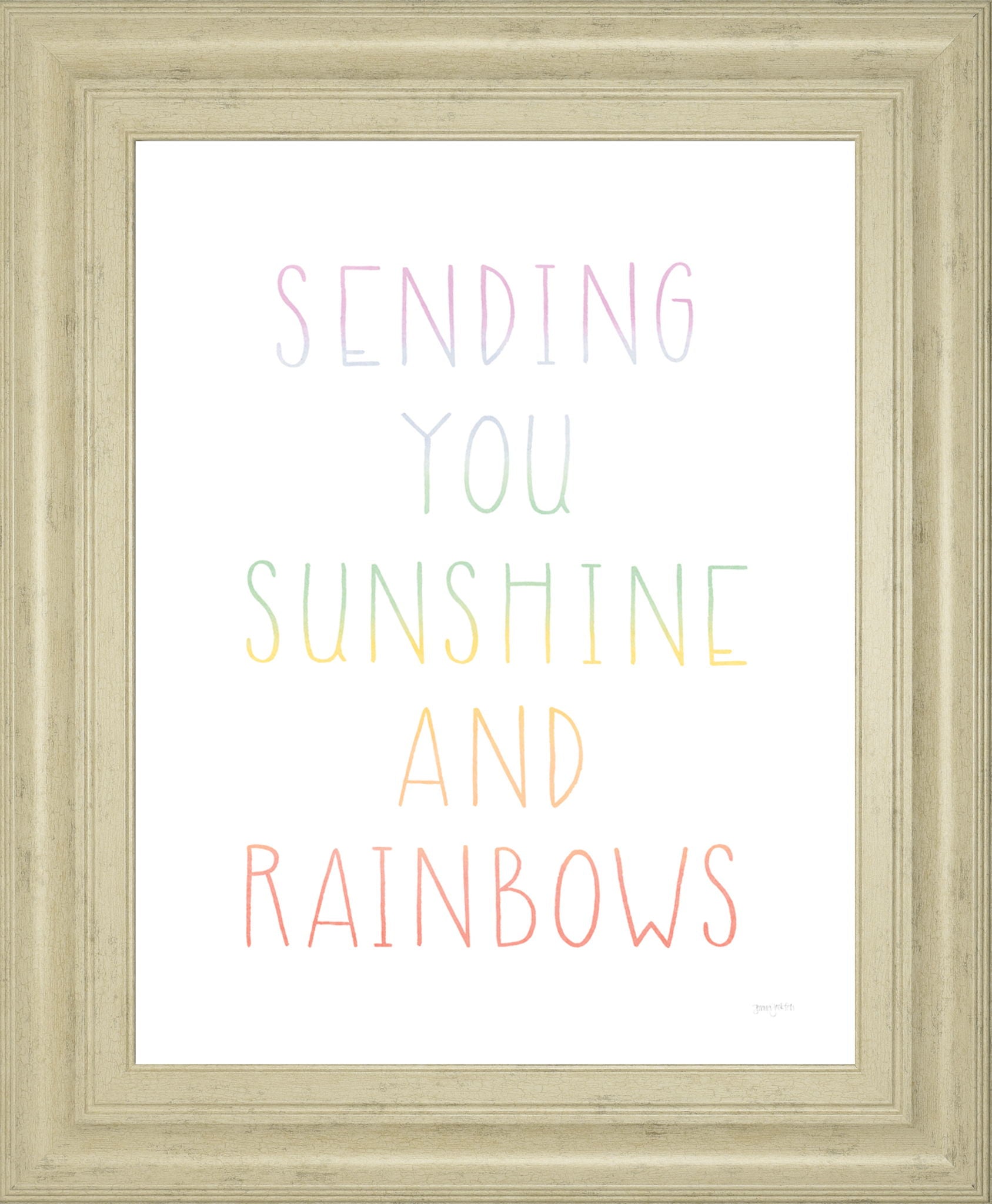 Lets Chase Rainbows VI By Jenaya Jackson - Framed Print Wall Art - White