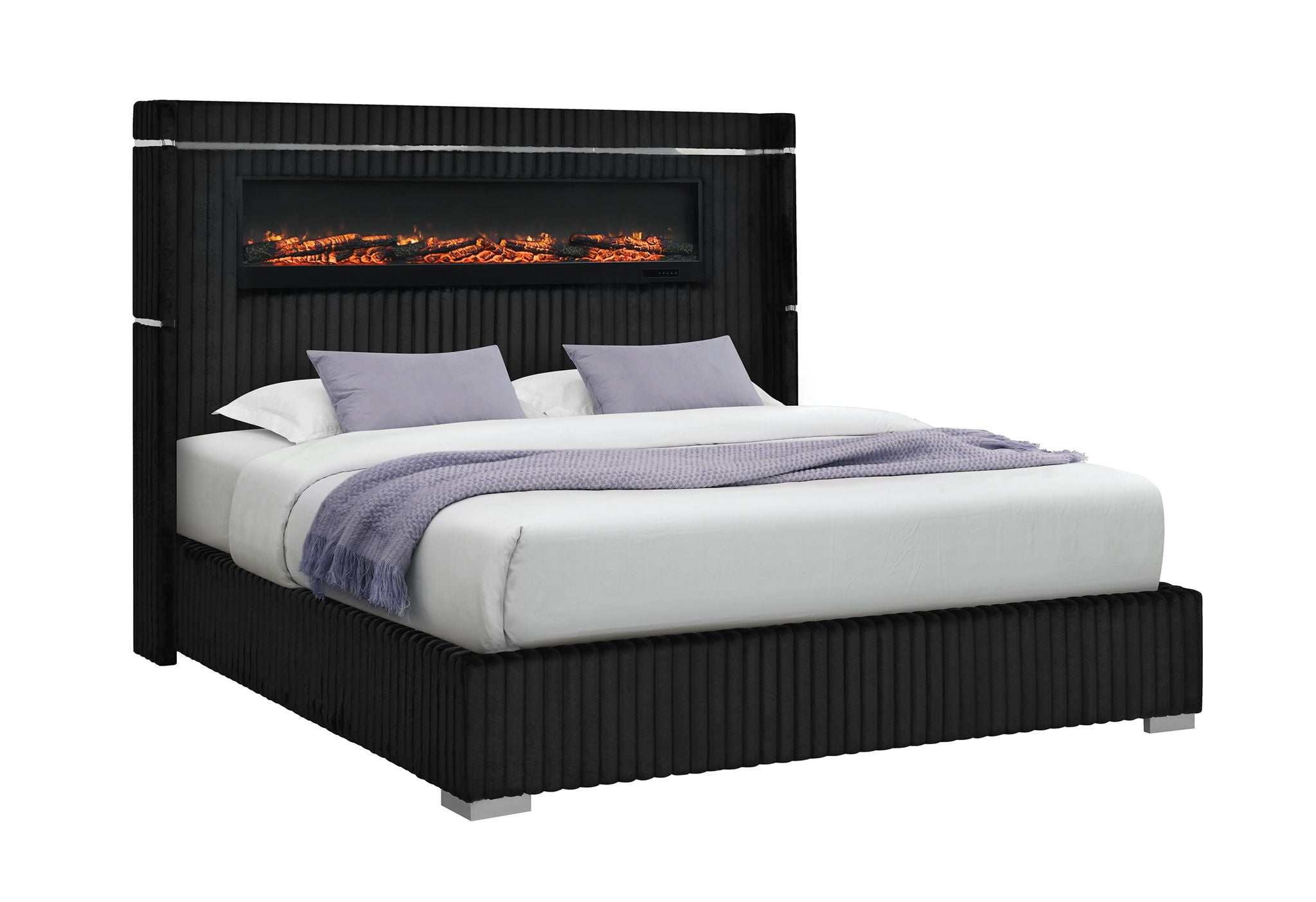 2215 - King Bed Queen Bed Rails - Black