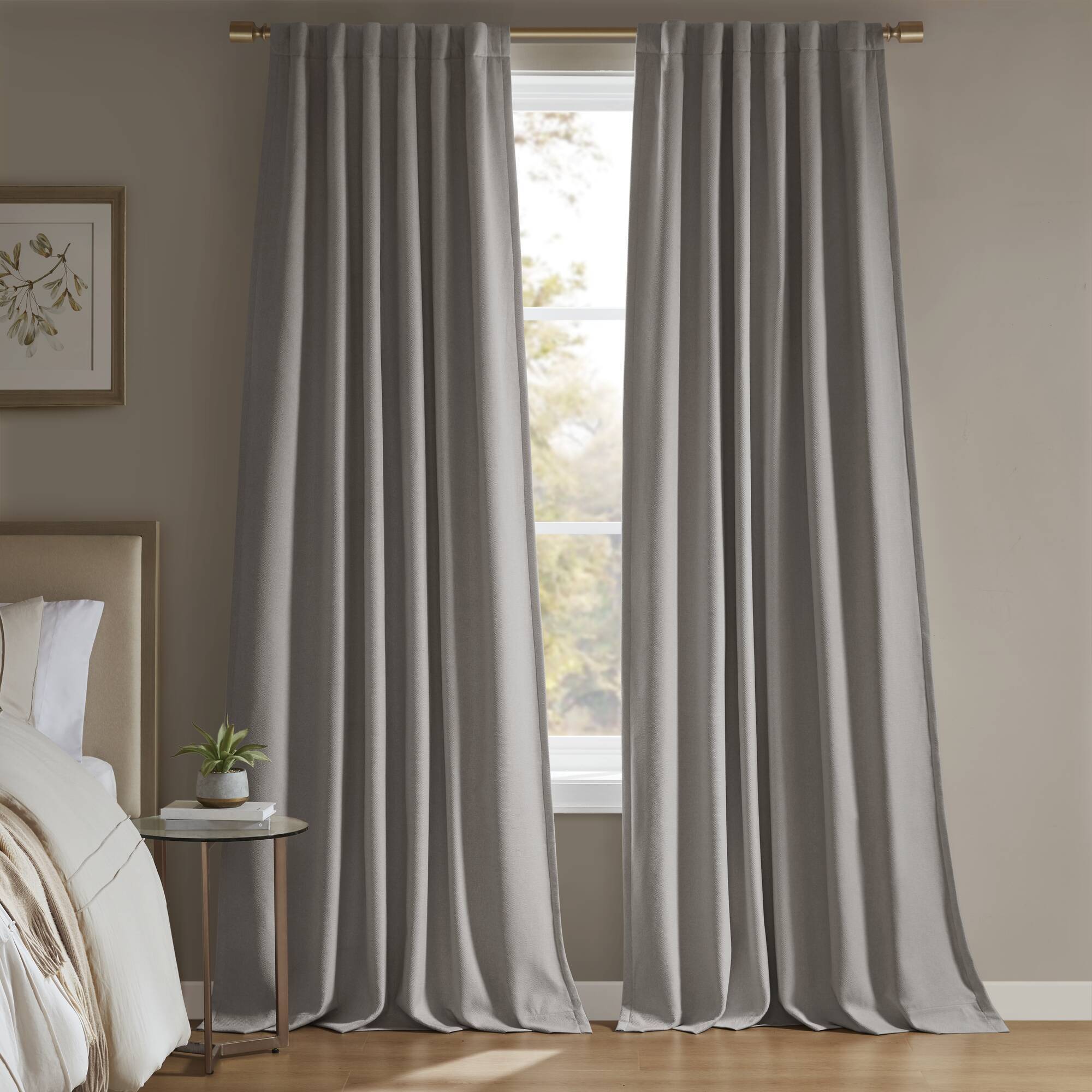 Karien - 2 Piece 52x95" Sound Blocking/Total Blackout Curtain Panel Pair - Gray