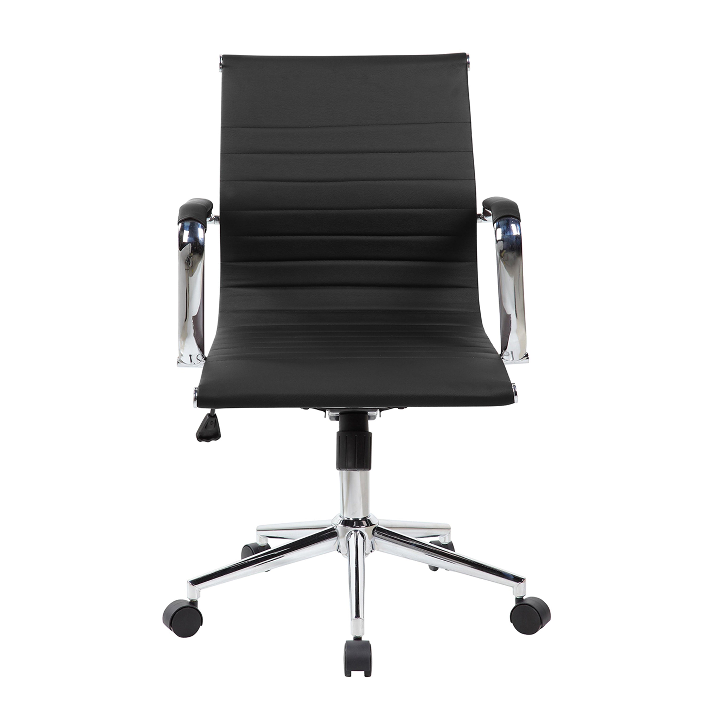 Techni Mobili Modern Medium Back Executive Office Chair, Black