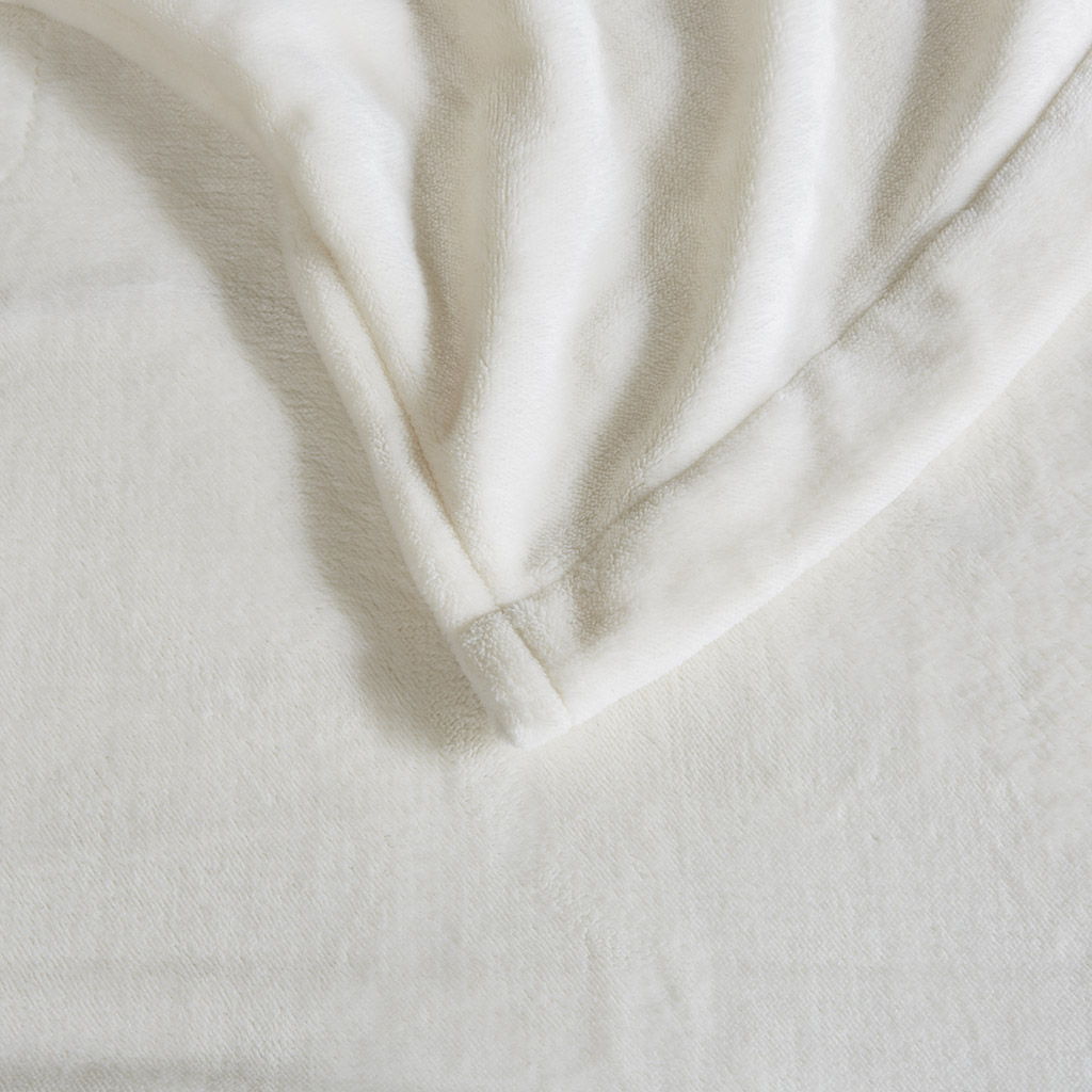 Heated Plush - King Blanket - Ivory