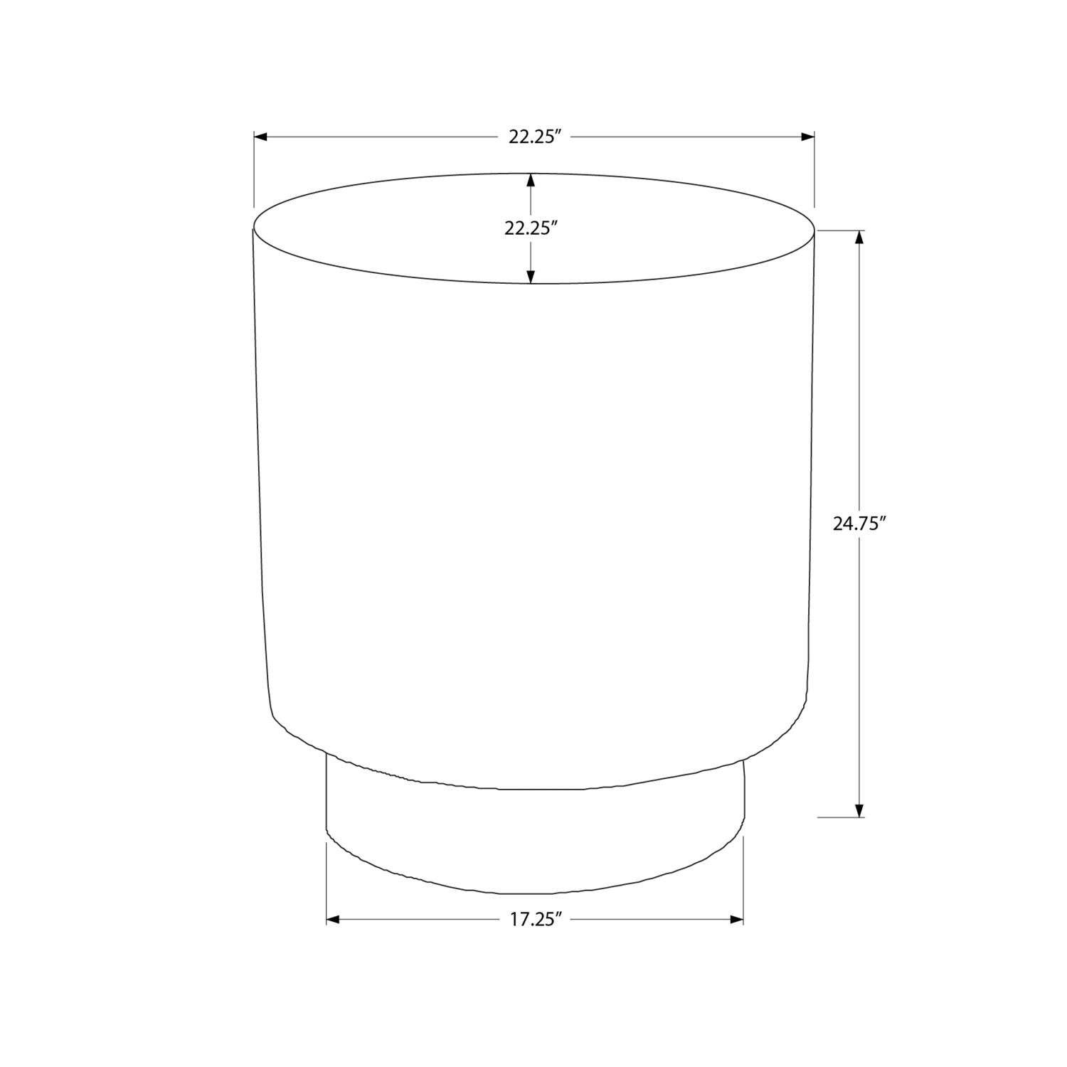 Round Accent Table, Indoor Outdoor - White