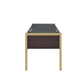 ACME Yumia Desk in Gold & Clear Glass