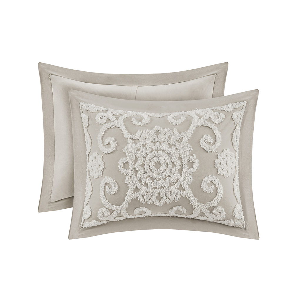 Suzanna - King Comforter Mini Set - Taupe