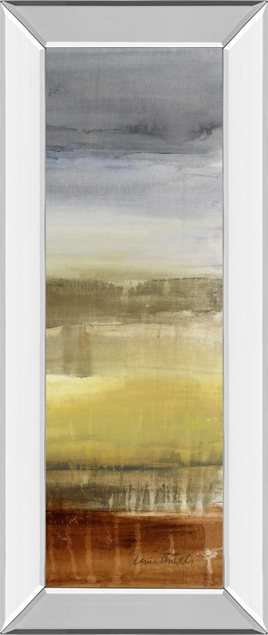 Summer Rain I By Lanie Loreth - Mirror Framed Print Wall Art - Gray