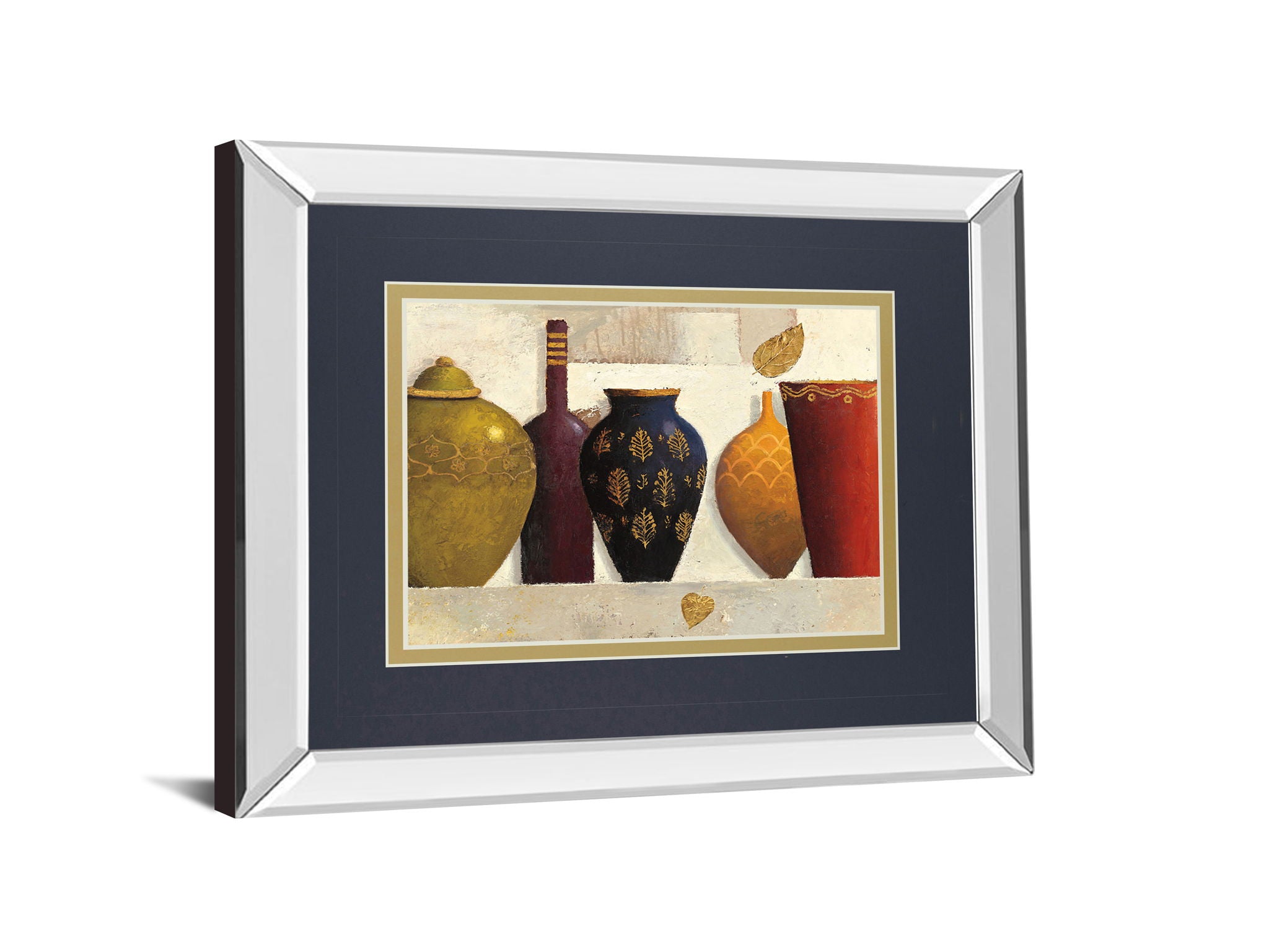 Jeweled Vessels By J. Wiens - Mirror Framed Print Wall Art - Dark Gray