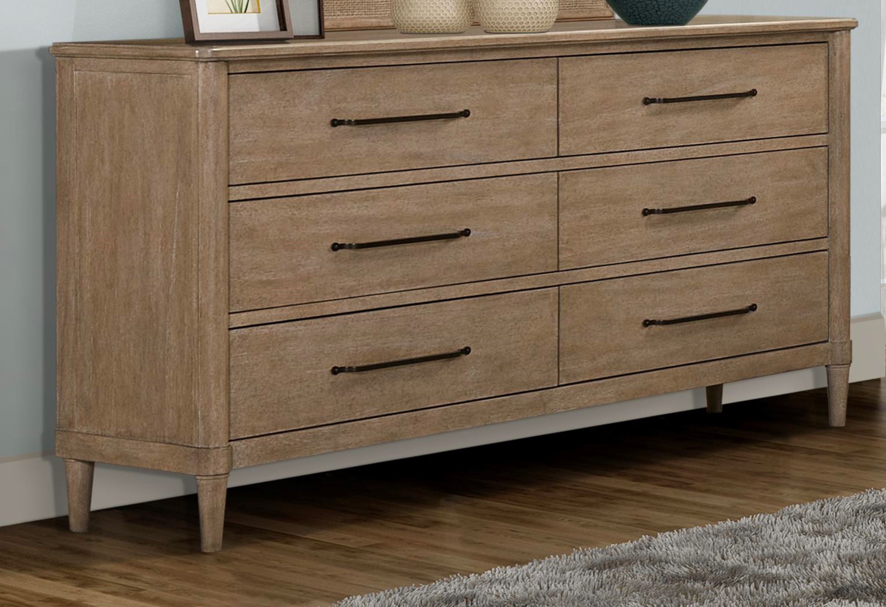 Casual 6 Drawer Dresser - Sand