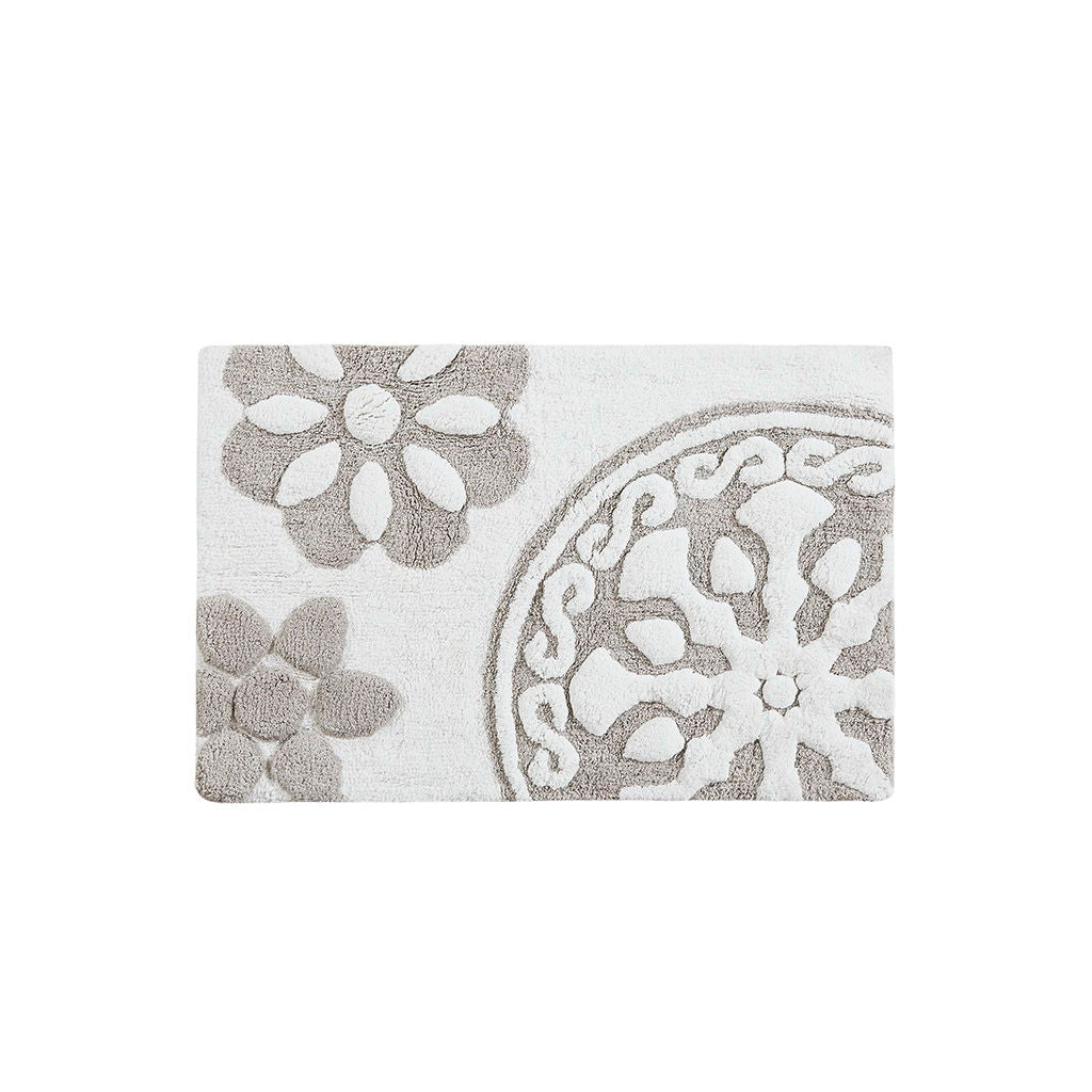 Casablanca - 25"Medallion Tufted Rug - Taupe