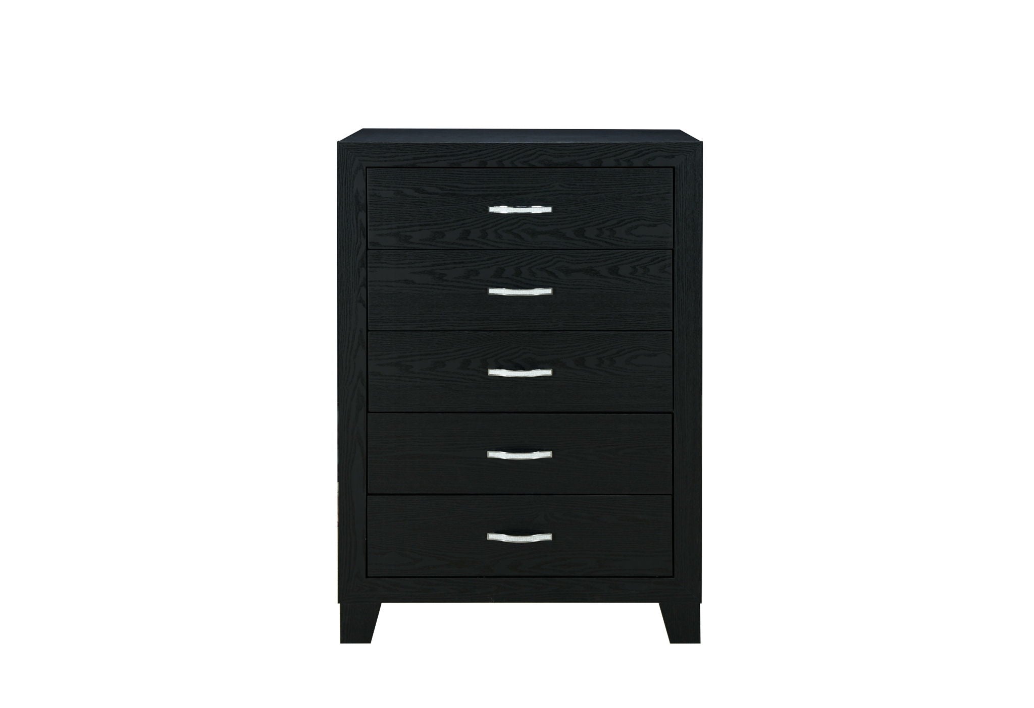 Reid - 4 Piece Queen Bedroom Set (Bed, Dresser, Mirror, Nightstand) - Black