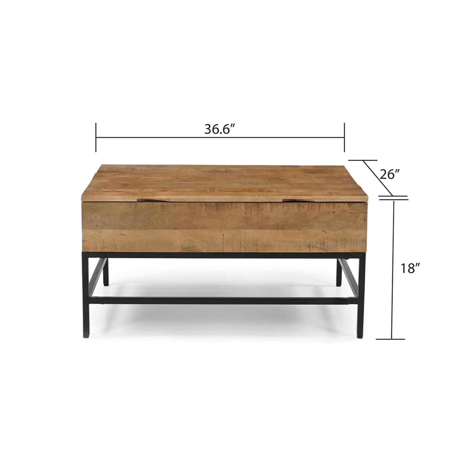 T1105-01 Natural Lift Top Coffee Table