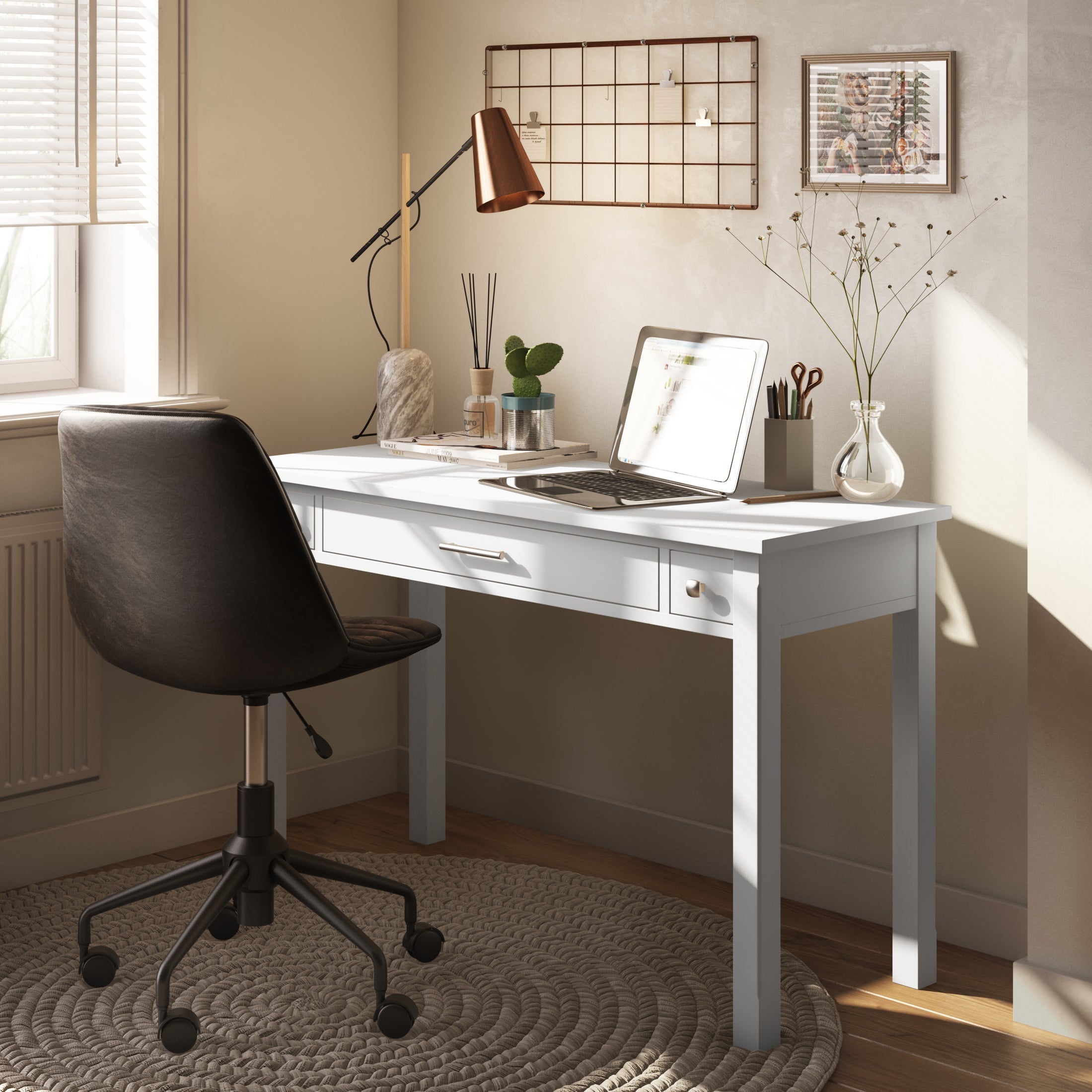 Avalon - Writing Office Desk - White