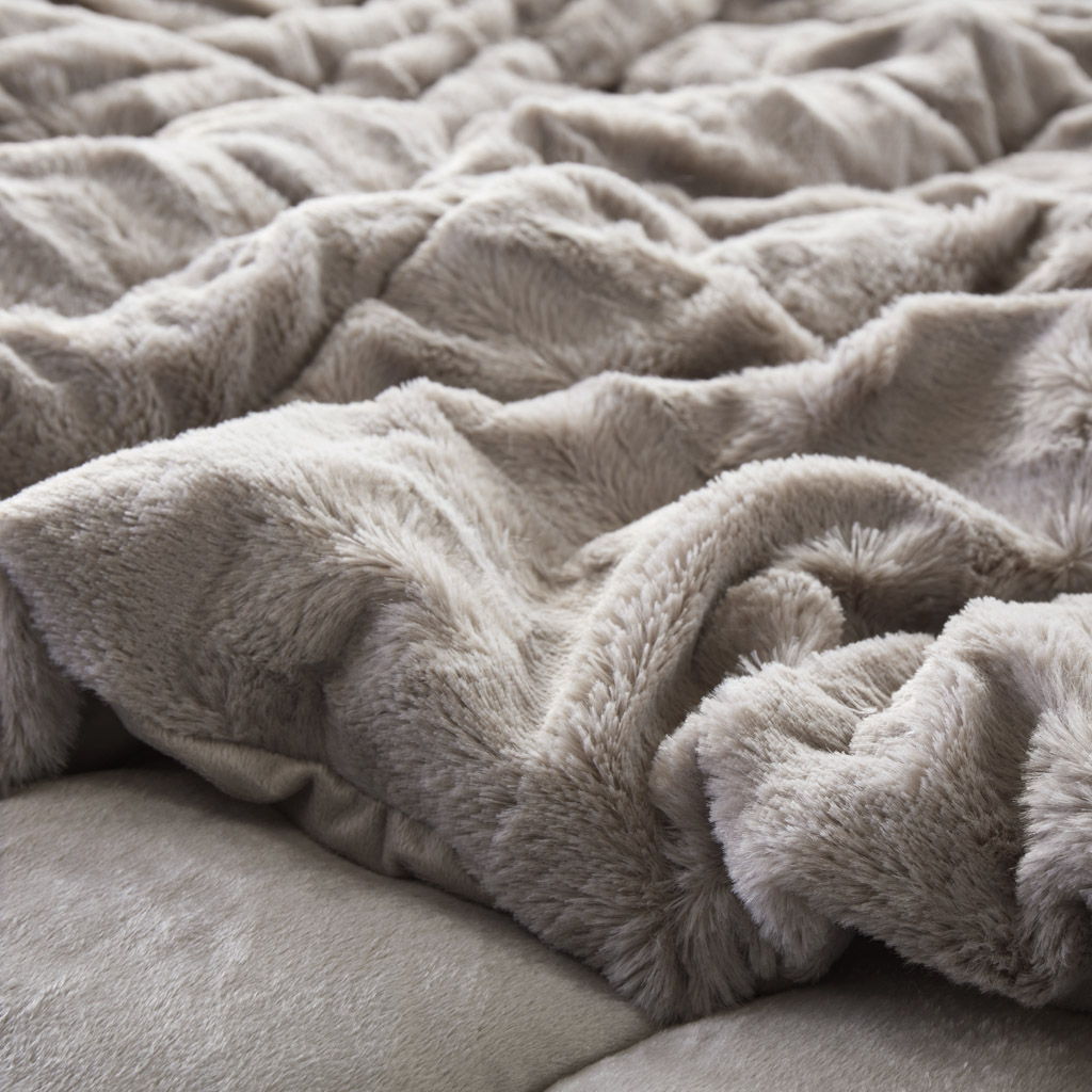 Gia - 2 Piece Twin/Twin Long Solid Comforter Mini Set - Gray