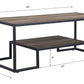 ACME Idella Coffee Table, Rustic Oak & Black Finish LV00324