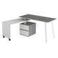 Techni Mobili Rotating Multi-Positional Modern Desk, Grey