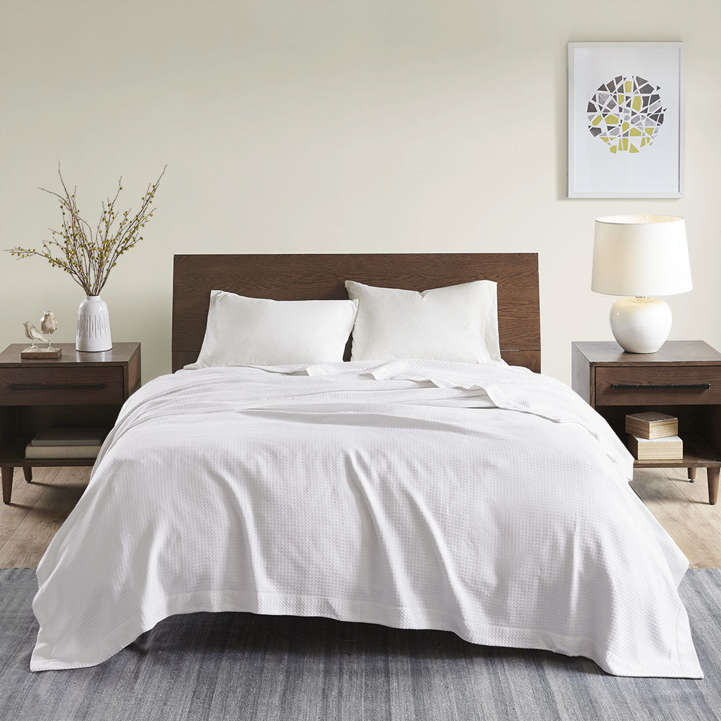 Egyptian Cotton - King Blanket - White
