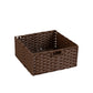 Metal coffee table,desk,with a lifting table,and hidden storage space.There were two removable wicker baskets that could be placed in any space such as the living room,color:brownwith solid wood grain