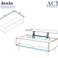 ACME Avala Coffee Table w/Lift Top, Walnut & Black 83140