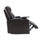 Power Motion Recliner with USB Charging Port and Hidden Arm Storage 2 Convenient Cup Holders Design and 360° Swivel Tray Table,Black(old sku: SG000630AAB)