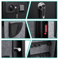 5 Gun Safe for Home Rifle and Pistols, Quick Access Electronic Keypad Rifle Gun with 3 Pistol Pockets, Build-in cabinet ,LED Light,External Battery Cases and Alarm System