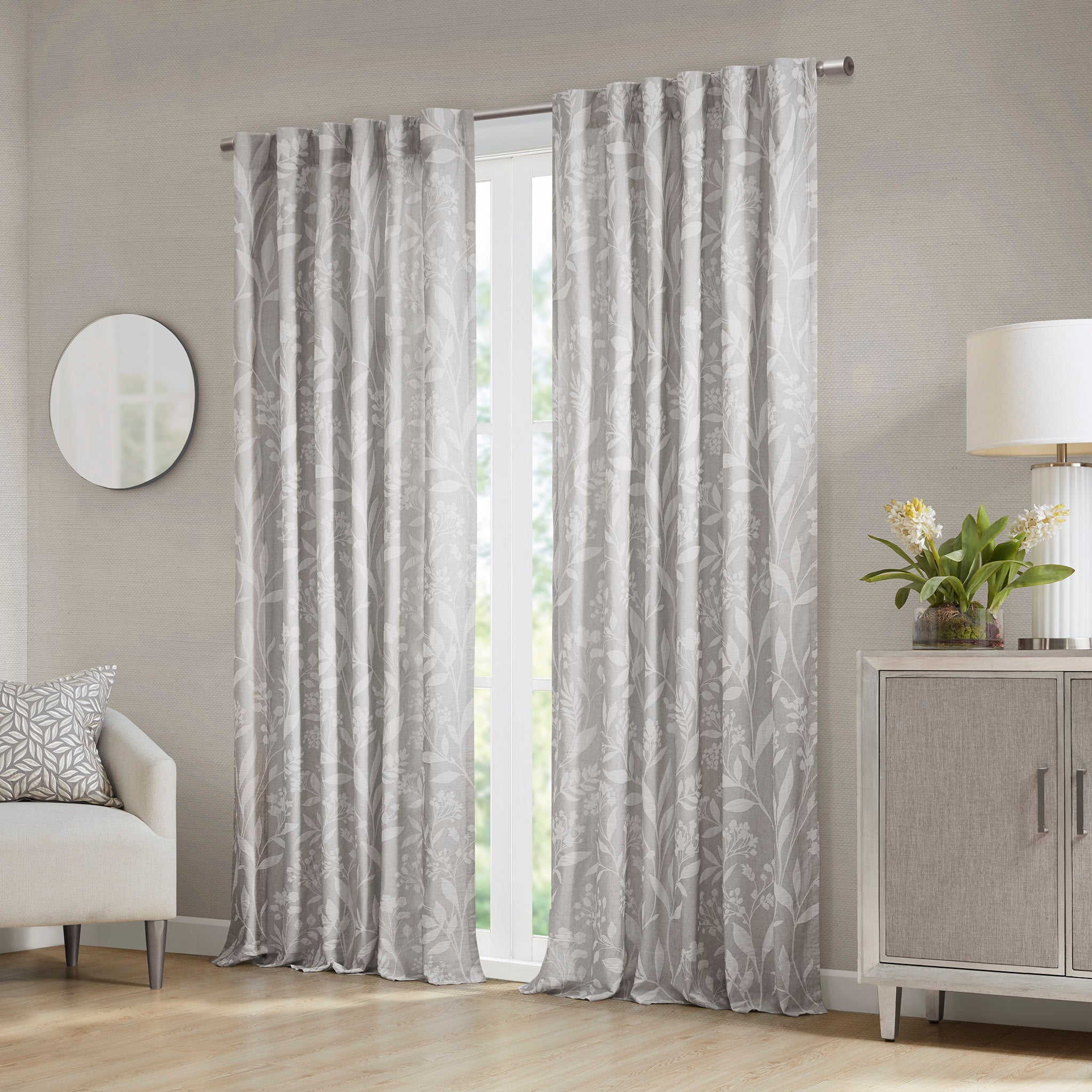 Floral Curtain Panel (Single)