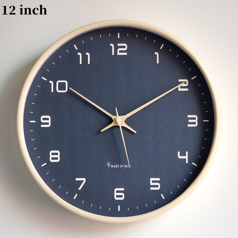 Nordic Solid Wood Simple Wall Clock Living Room Home Clock Decoration Silent Clock Fashion Japanese Modern Luxurious Creative Cl