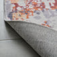 Zara Abstract Design Machine Washable Grey Brown and Rust Area Rug