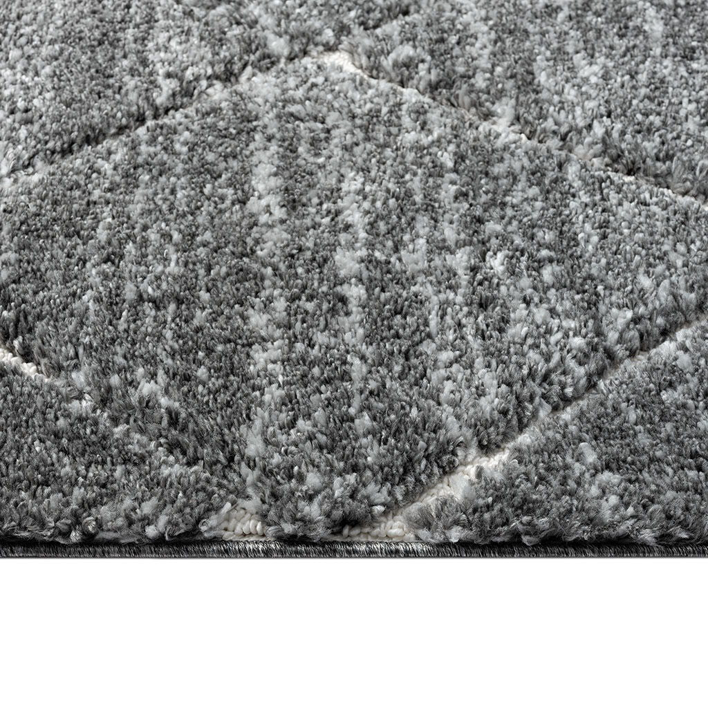 Sophie - Talas Trellis 5' x 7' Area Rug in Gray and Cream - Gray / Cream