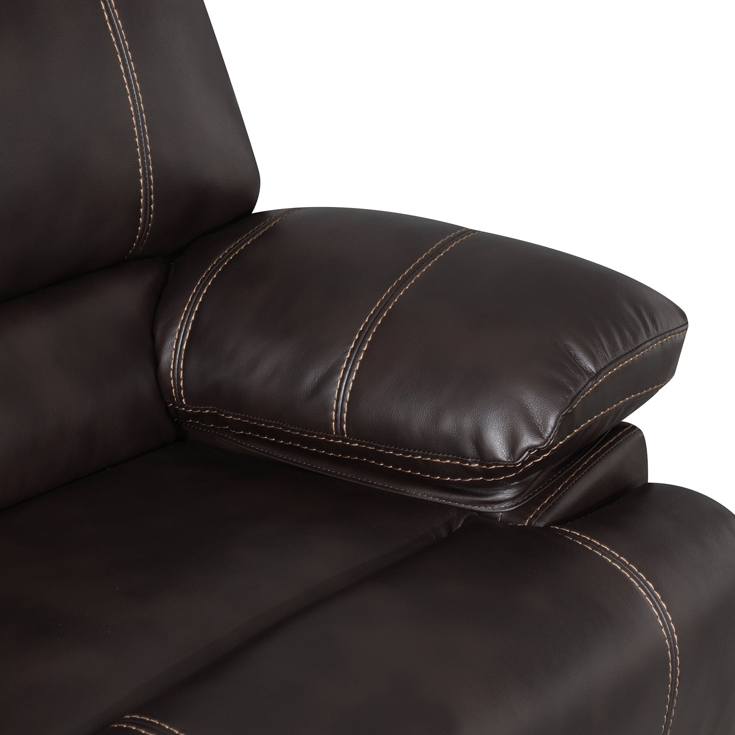 Recliner Chair Sofa Manual Reclining Home Seating Seats  Movie Theater Chairs, Brown