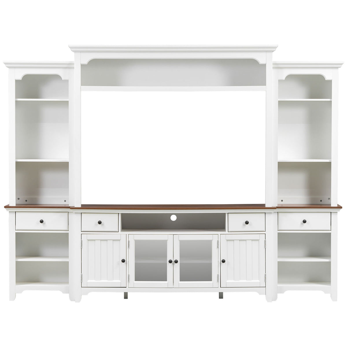 Extra Large TV Stand, Entertainment Center With Storage Cabinets