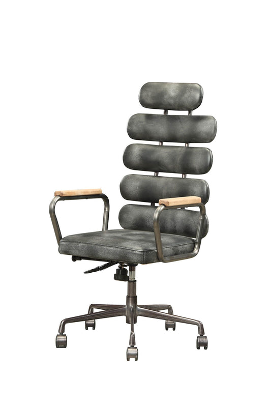 Calan Office Chair in Vintage Black Top Grain Leather 92107