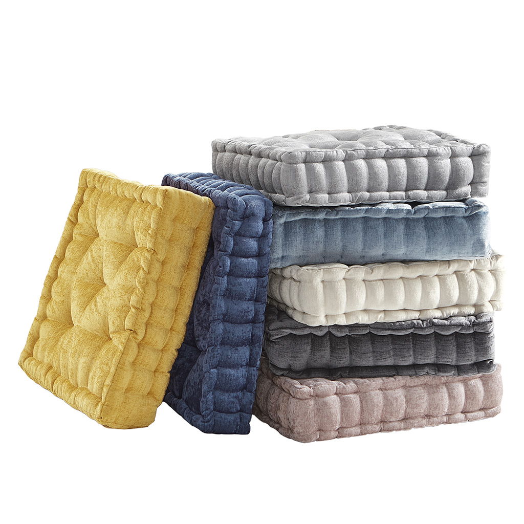 Azza - Square Floor Pillow Cushion - Ivory