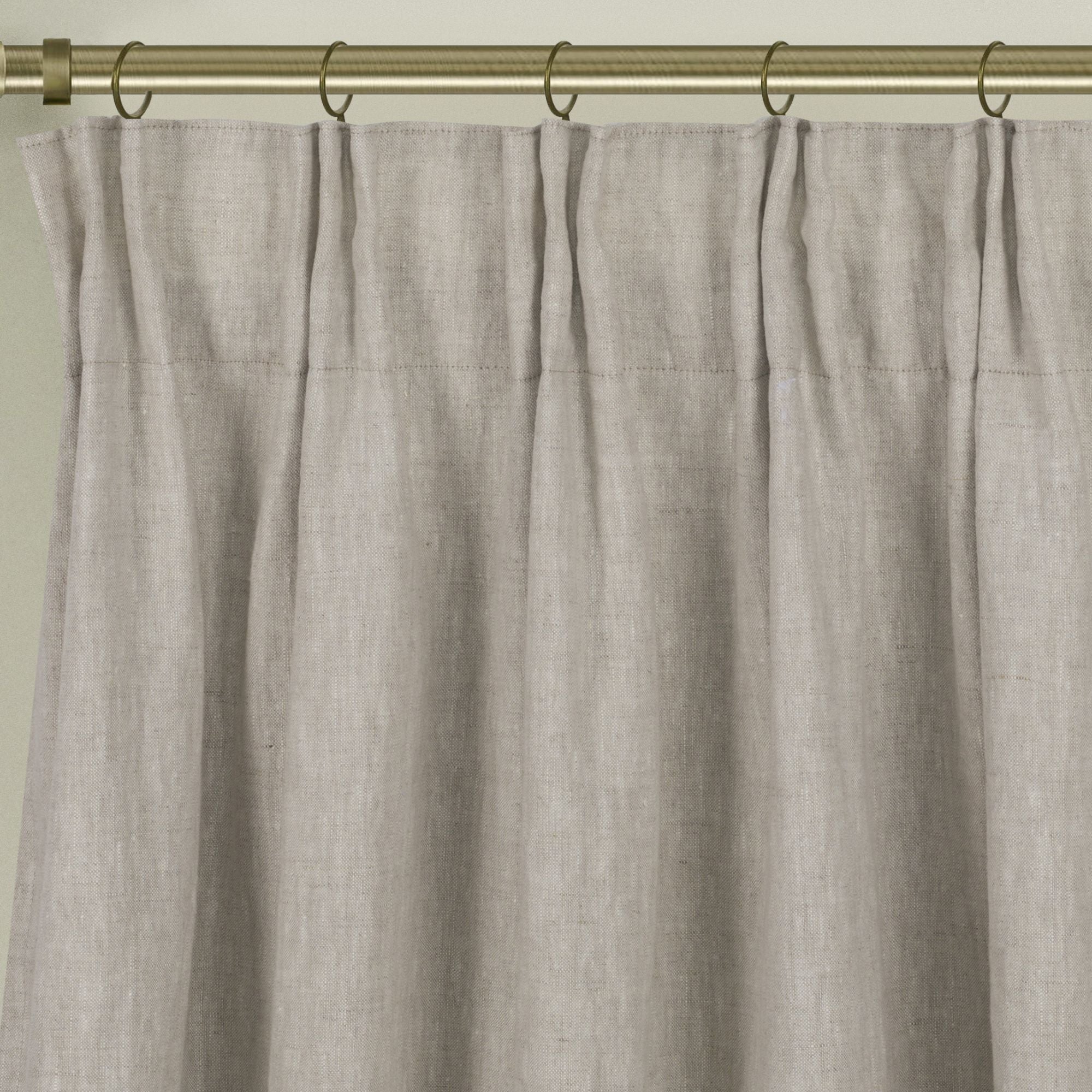 Newport Blackout Curtains for Bedroom, Linen Curtains for Living Room, Window Curtains, Room Darkening Curtains 96 Inches Long, Greige