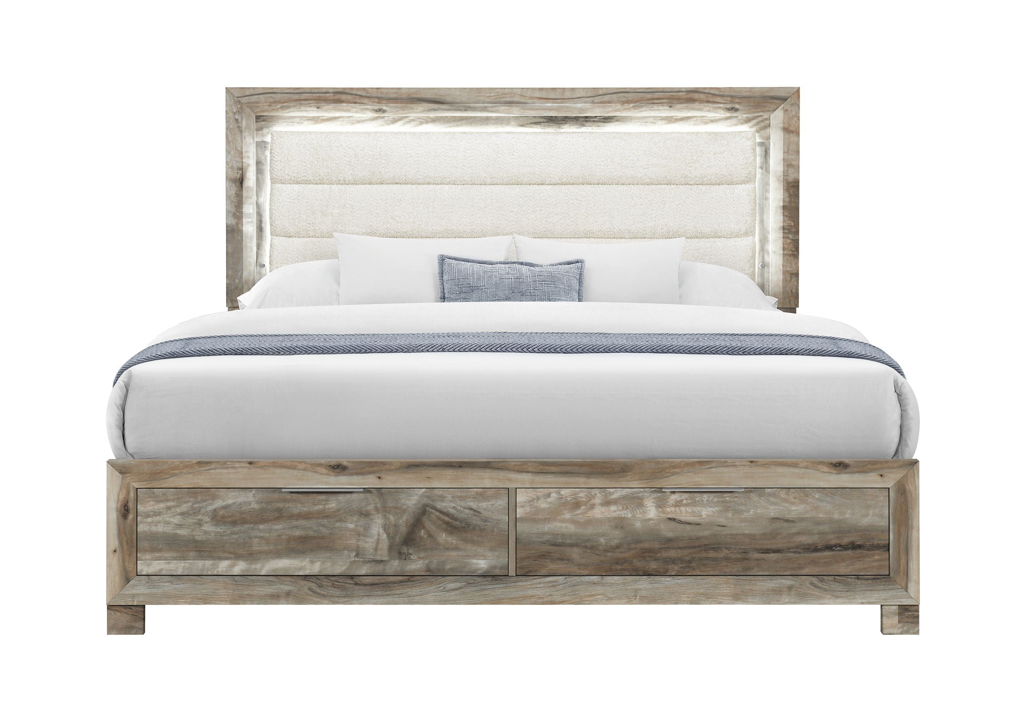 Callie - King Bed Side Rails And Slats - Brown