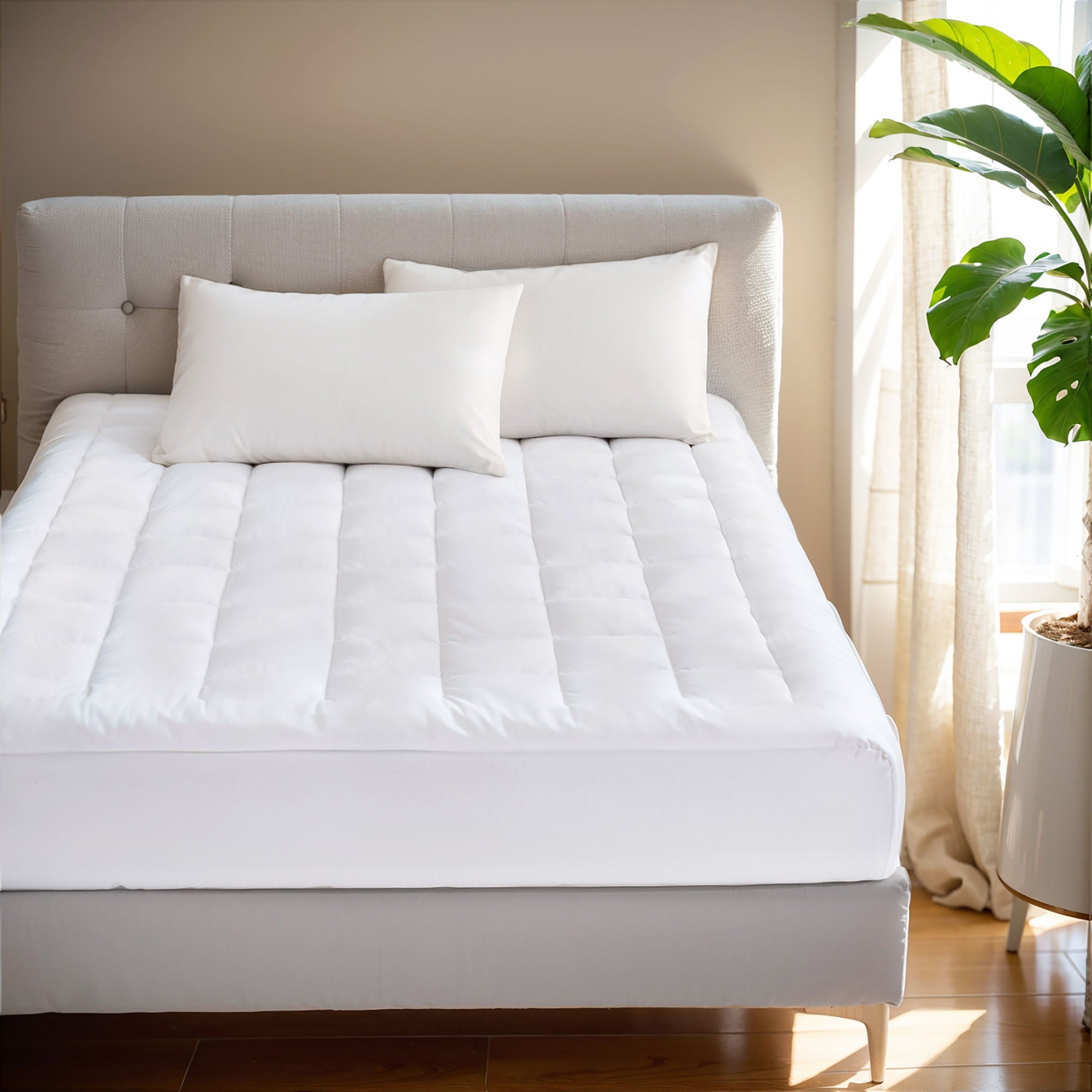 Cloud Soft - Twin Overfilled Hypoallergenic Down Alternative Waterproof Mattress Pad - White