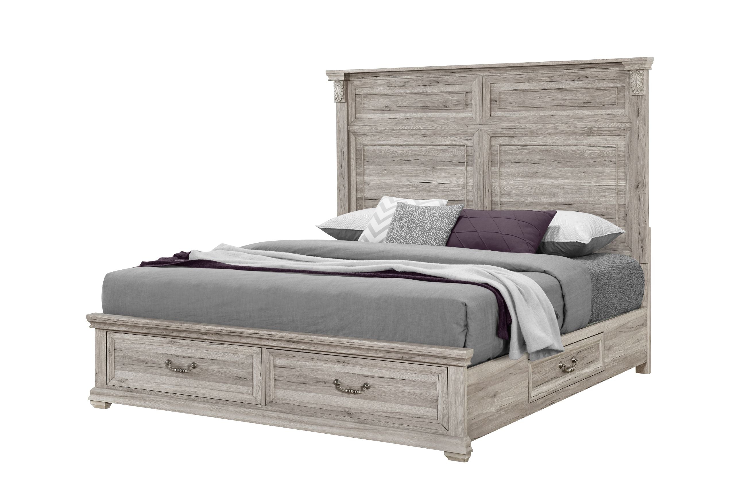 Tatum - 5 Piece Queen Bedroom Set With Storage - Natural